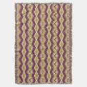 Stilvolle Plum- und Gold Diamond-Druckspindel Decke (Vorderseite Vertikal)