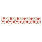 Stilvolle Poinsettia Blume Weihnachten Mittelgroßer Tischläufer (Horizontal)