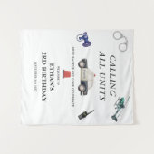 Stilvolle Polizei Kindergeburtstag Wandteppich (Vorderseite (Horizontal))