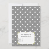 Stilvolle Polka Dot Couple's Baby Shower Einladung (Rückseite)