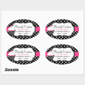 Stilvolle Polka Dot und Cupcake Bäckerei Sticker (Blatt)