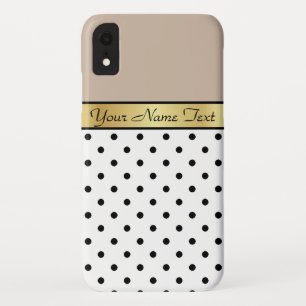 Stilvolle Polka Dots leichte Taupe, Gold, Weiß, Sc Case-Mate iPhone Hülle