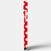 Stilvolle Polka Dots Rot, Schwarz und Weiß Case-Mate iPhone Hülle (Rückseite / Links)