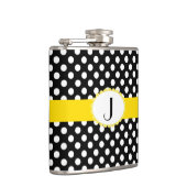 Stilvolle Polka Dots und Monogram Flask Flachmann (Rechts)