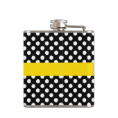 Stilvolle Polka Dots und Monogram Flask Flachmann (Rückseite)