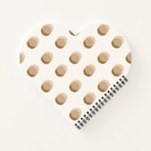 Stilvolle Polka Dots warm neutral Notizblock (Rückseite)