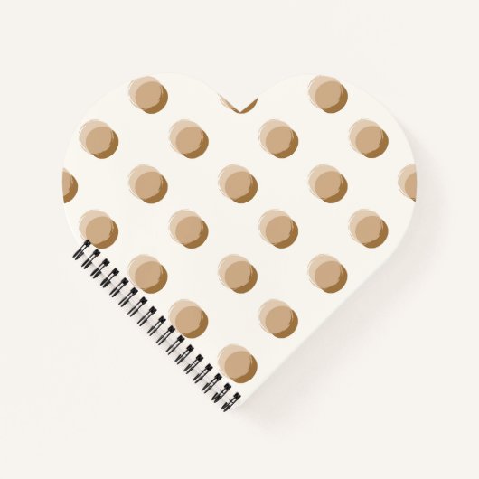 Stilvolle Polka Dots warm neutral Notizblock (Vorderseite)