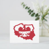 Stilvolle polnische Flagge Postkarte (Stehend Vorderseite)