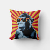 Stilvolle Pop Art Monkey mit Sonnenbrille