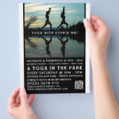 Stilvolle Portrait Reflection, Yoga Class Advert Flyer (Hand)