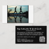 Stilvolle Portrait Reflection, Yoga Instructor Visitenkarte (Vorne/Hinten)