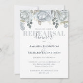 Stilvolle Probe Dinner Blumenkalligrafie Script Einladung (Vorderseite)