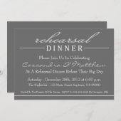 Stilvolle Proben-Abendessen-Party Einladung (Vorne/Hinten)