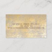 Stilvolle Profi-Imitate Gold Lotus Visitenkarte (Rückseite)