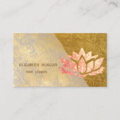 Stilvolle Profi-Imitate Gold Lotus Visitenkarte (Vorderseite)