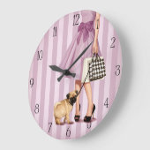 Stilvolle Promenade Große Wanduhr (Winkel)