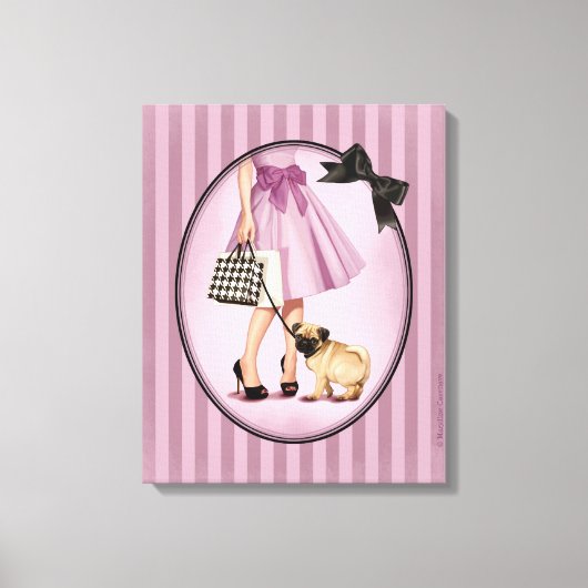 Stilvolle Promenade Leinwanddruck (Vorderseite)