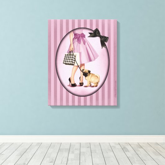 Stilvolle Promenade Leinwanddruck (Insitu (Holzboden))