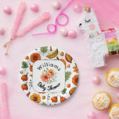 Stilvolle Pumkin Floral Fall Baby Dusche Pappteller (Party)