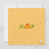 Stilvolle Pumpkin Foto Square Geburtsankündigung Ankündigung (Rückseite)