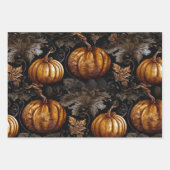 Stilvolle Pumpkins Geschenkpapier Set (Vorderseite 2)