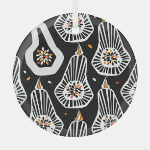 Stilvolle Pumpkins Saatgut: Nahtloses Design Ornament Aus Glas