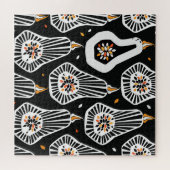 Stilvolle Pumpkins Saatgut: Nahtloses Design Puzzle (Horizontal)
