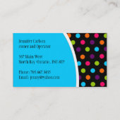 Stilvolle Punkte - Visitenkarte (Rückseite)