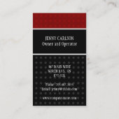 Stilvolle Punkte - Visitenkarte (Rückseite)