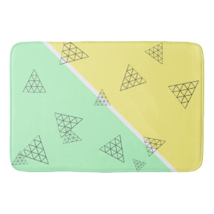 Stilvolle Pyramid Triangle Geometry Pastel Badematte