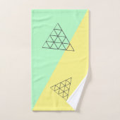 Stilvolle Pyramid Triangle Geometry Pastel Badhandtuch Set (Handtuch)