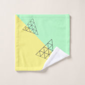 Stilvolle Pyramid Triangle Geometry Pastel Badhandtuch Set (Waschlappen)