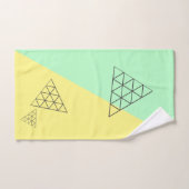 Stilvolle Pyramid Triangle Geometry Pastel Badhandtuch Set (Handtuch)