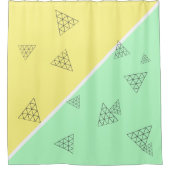 Stilvolle Pyramid Triangle Geometry Pastel Duschvorhang (Vorderseite)