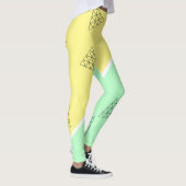 Stilvolle Pyramid Triangle Geometry Pastel Leggings (Rechts)