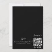 Stilvolle QR Code Overlay Foto Einladung Hochzeit (Rückseite)