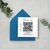 Stilvolle QR Code Wedding RSVP Card, Online-Antwor Begleitkarte