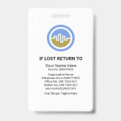 Stilvolle Quotage Marks Motif Pressereporter Ausweis (Back)