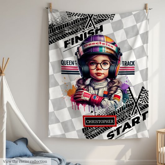 Stilvolle Racing Formel 1 Kleines Girl-Geschenk Fleecedecke