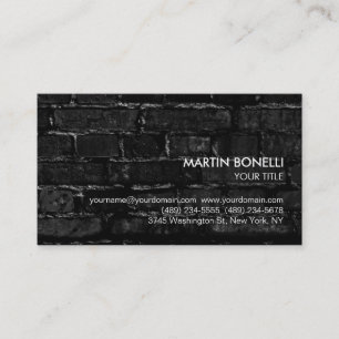 Stilvolle, raffinierte Wall Brick Business Card Visitenkarte