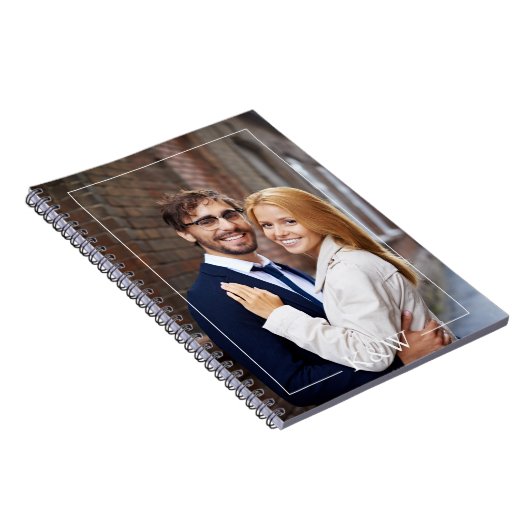 Stilvolle Rahmen Monogram Wedding Planner Notizblock (Rechte Seite)