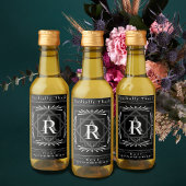 Stilvolle Rahmen Schwarz Monogram Weinetikett