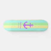 Stilvolle Rainbow Pastel Colors - kundenspezifisch Skateboard (Horizontal)