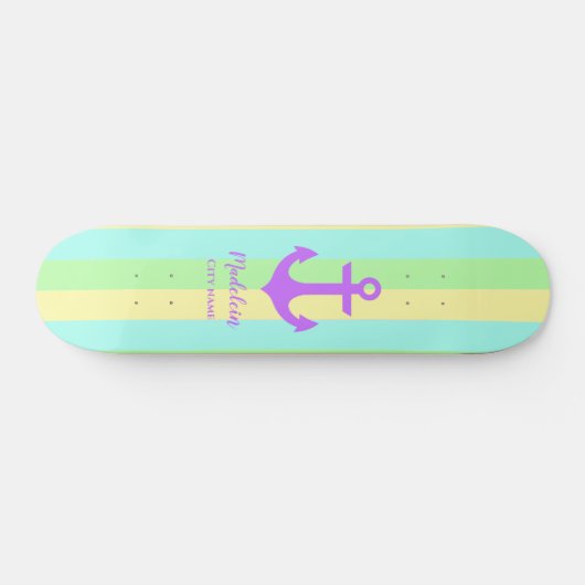 Stilvolle Rainbow Pastel Colors - kundenspezifisch Skateboard (Horizontal)