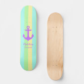 Stilvolle Rainbow Pastel Colors - kundenspezifisch Skateboard (Vorderseite)