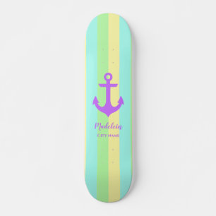 Stilvolle Rainbow Pastel Colors - kundenspezifisch Skateboard