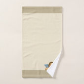 Stilvolle Raphael Cherub auf Beige Bath Handtuch S Badhandtuch Set (Handtuch)