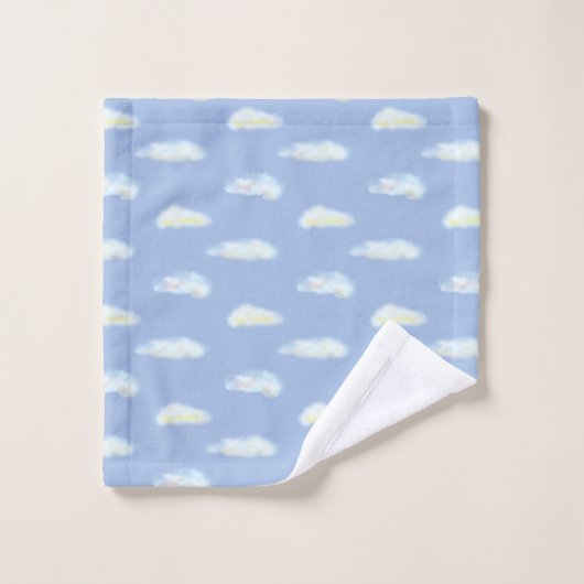 Stilvolle Raphael Cherub auf Sky Blue Bath Handtuc Badhandtuch Set (Waschlappen)