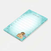 Stilvolle Raphael Cherub on Light Blue Gradient Post-it Klebezettel (angewinkelt)