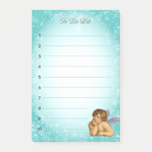 Stilvolle Raphael Cherub on Light Blue Gradient Post-it Klebezettel
